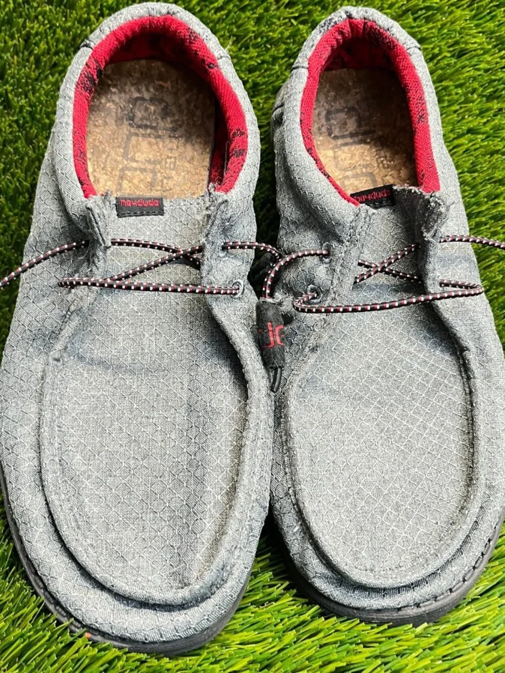 Hey Dude Wally Eco Ascend Ripstop Mens Size 10 Gray Black Casual Slip On Shoes